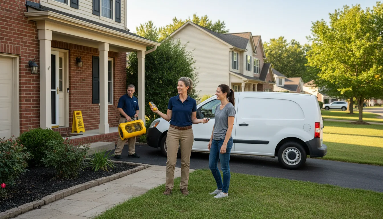 Residential water damage restoration in Newark, TX